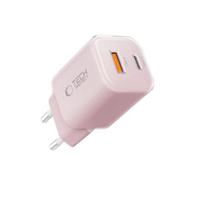 2. Ładowarka sieciowa Tech-Protect NCM33W 2-porty PD33W/QC3.0 - różowa
