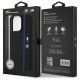 8. Etui BMW Silicone Hexagon Blue Line MagSafe na iPhone 16 Pro - czarne
