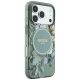 3. Etui Guess IML Flowers Pearl Strap MagSafe na iPhone 18 Pro / 17 Pro - zielone