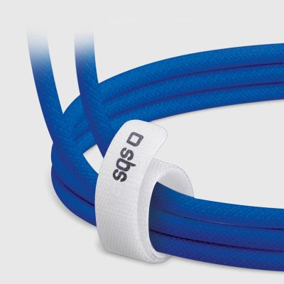 5. Kabel SBS TECABLETISSUETCCB USB-C - USB-C 1,5m 60W w oplocie - niebieski