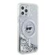 4. Etui Karl Lagerfeld Liquid Glitter Choupette Head MagSafe na iPhone 12 / 12 Pro - przezroczyste