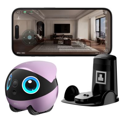 2. Domowy robot EnaBot - EBO AIR 2 Plus - towarzysz z funkcją monitoringu i rozmów video (purpurowy)