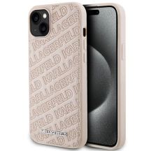 Etui Karl Lagerfeld Quilted K Pattern na iPhone 15 Plus / 14 Plus - różowe