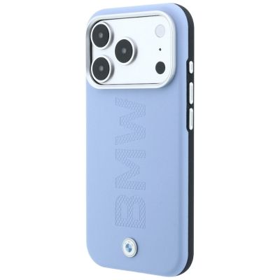 2. Etui BMW Sign Centered Deboss MagSafe na iPhone 17 Pro / 18 Pro - niebieskie