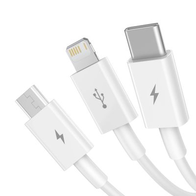 2. Kabel Baseus Superior Series USB-A - USB-C / Lightning / micro USB 3.5A 1m - biały