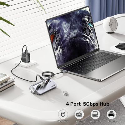 18. UNITEK HUB ALUMINIOWY USB-A/C 2X USBA 2X USBC 5GBP