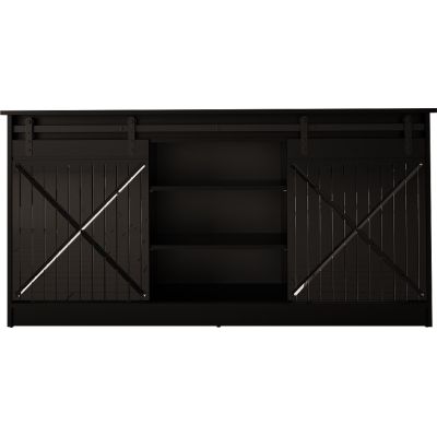 Komoda 160x80x35 GRANERO czarny/czarny poł