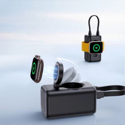 11. Powerbank Joyroom JR-W13 5000mAh bezprzewodowy do Apple Watch + USB-C i Lightning – czarny