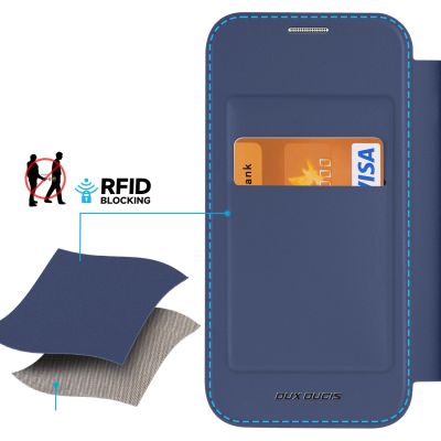 13. Etui Dux Ducis Skin X Pro na Samsung Galaxy S24+ z MagSafe i klapką - niebieskie