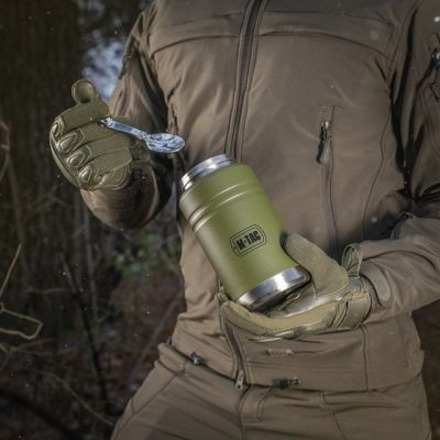 8. Termos obiadowy z łyżką ze stali Inox M-TAC Olive poj. 750 ml.