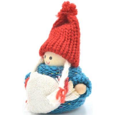 3. LALECZKA DEKORACYJNA Z WORKIEM NIEBIESKA GIRL 7,5CM