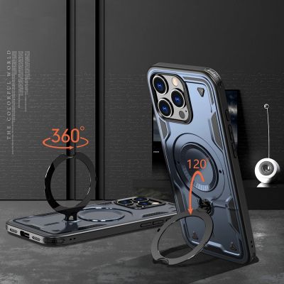 2. Etui Hybrid Armor Trendy z MagSafe na iPhone 16 Pro  - niebieskie