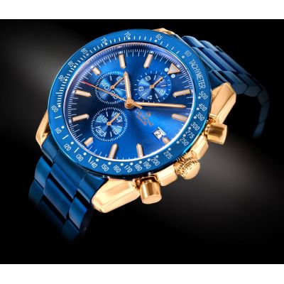 2. Zegarek Męski Giewont Chronograph Sapphire Niebiesko Miedziany GW8720-B5