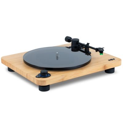 2. The House Of Marley EM-JT010-SB obrotowy talerz gramofonu Gramofon z napędem pasowym Czarny, Drewno