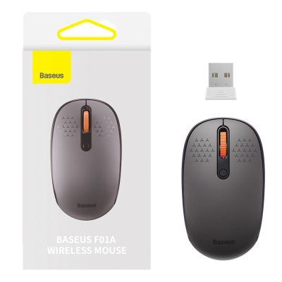 10. Myszka bezprzewodowa Baseus F01A 2.4 GHz - szara