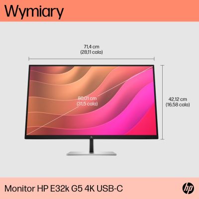12. Monitor HP 31,5” E32k G5 4K (6N4D6AA)