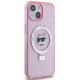 4. Etui Karl Lagerfeld Ring Stand Choupette Head MagSafe do iPhone 15 - różowe