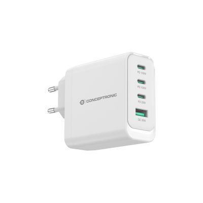 2. Conceptronic ALTHEA22W100 ładowarka do urządzeń przenośnych Uniwersalne Biały Prąd przemienny Szybkie ładowanie Wewnętrzna