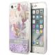 Etui Guess Flower Liquid Glitter na iPhone SE 2022 / SE 2020 / 7 / 8 - fioletowe