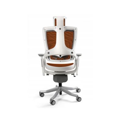 3. Fotel biurowy Wau 2 NW45 siatka mandarin/biały