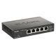D-Link DGS-1100-05PDV2 łącza sieciowe Zarządzany Gigabit Ethernet (10/100/1000) Obsługa PoE Czarny
