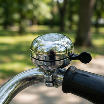 12. DZWONEK ROWEROWY RETRO 80x50MM SILVER XQMAX