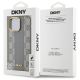 8. Etui DKNY Leather Checkered Mono Pattern MagSafe na iPhone 14 Pro Max - beżowe