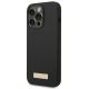 2. Etui Guess Silicone Logo Plate MagSafe na iPhone 14 Pro - czarne