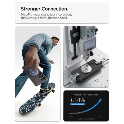 9. Etui Spigen Liquid Air Mag MagSafe na Samsung Galaxy S26 Ultra - szare
