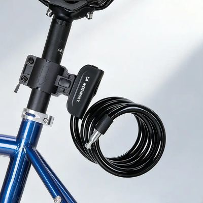 10. Blokada rowerowa Wozinsky WPB-01R przenośna z linką antykradzieżową i 2 kluczami do roweru elektrycznego motocykla - czarna
