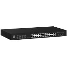 Przełącznik LevelOne WebSmart/GB PoE 28-portowy 19" 375W 1Gbps