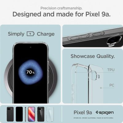 14. Etui Spigen Ultra Hybrid na Google Pixel 9A - przezroczyste