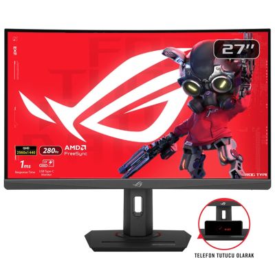 14. ASUS ROG Strix XG27WCMS monitor komputerowy 68,6 cm (27") 2560 x 1440 px Quad HD LCD Czarny
