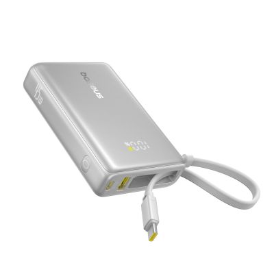 2. Powerbank Baseus PicoGo 10000mAh 45W z wyświetlaczem cyfrowym z wbudowanym kablem USB-C - tytanowy