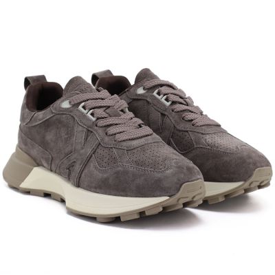 4. Skórzane sneakersy na platformie brązowe Kobbo FIO27-67048