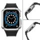 4. Pasek z etui ochronnym Protect Strap Band do Apple Watch 38 / 40 / 41 mm opaska obudowa pancerna - czarny, srebrny