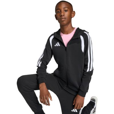 6. Bluza dla dzieci adidas Tiro 26 League Sweat Full Zip Hoodie czarna KF3324