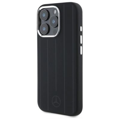 2. Mercedes MEHMP16L23SUVSK iPhone 16 Pro    6.3" czarny/black hardcase Silicone Vertical Tonal Stripes MagSafe