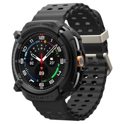 2. Etui Spigen Rugged Armor na Samsung Galaxy Watch 8 Classic 46 mm - czarny mat