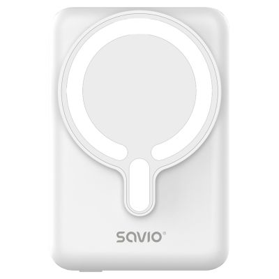 2. SAVIO POWERBANK 10000 MAH MAGNETYCZNY BIAŁY BA-13