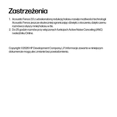 6. HP Poly Składany stereofoniczny zestaw słuchawkowy Bluetooth Focus 625 Fold