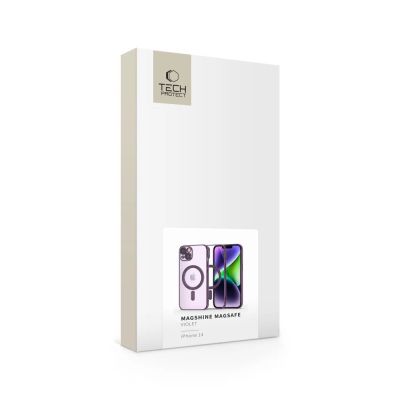 7. Etui Tech-Protect MagShine Line MagSafe na iPhone 14 - fioletowe