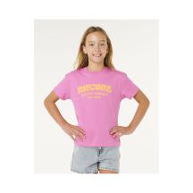 Koszulka dziewczęca RIP CURL Surf Puff Relaxed Tee- Girl różowa