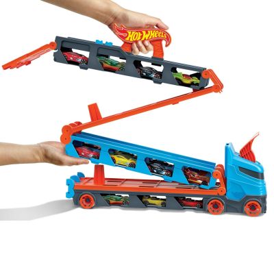10. Hot Wheels City Wyscigowy Transporter 2W1 Gvg37