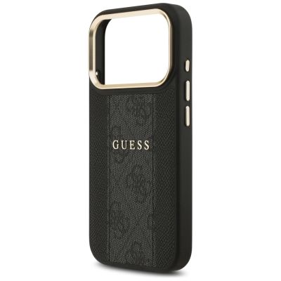 6. Etui Guess 4G Stripe MagSafe na iPhone 17 Pro - czarne