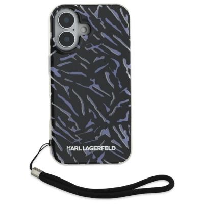 2. Etui Karl Lagerfeld Zebra With Cord na iPhone 16 - fioletowe
