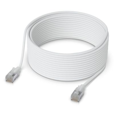 2. Ubiquiti UACC-Cable-Patch-EL-C6A-15M-W kabel sieciowy Półprzezroczysty, Biały Cat6a
