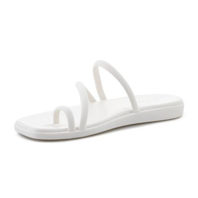 3. CROCS MIAMI TOE LOOP SANDAL W CHALK 209862-0WV