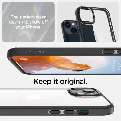 7. Etui Spigen Ultra Hybrid na iPhone 14 Plus - czarny mat