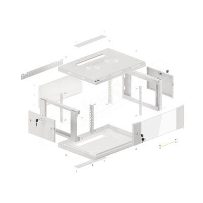 17. Lanberg WF01-6404-10S Stojak 4U Szafa wisząca Szary